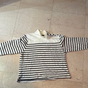 J. Crew Blue & White Striped Button Down